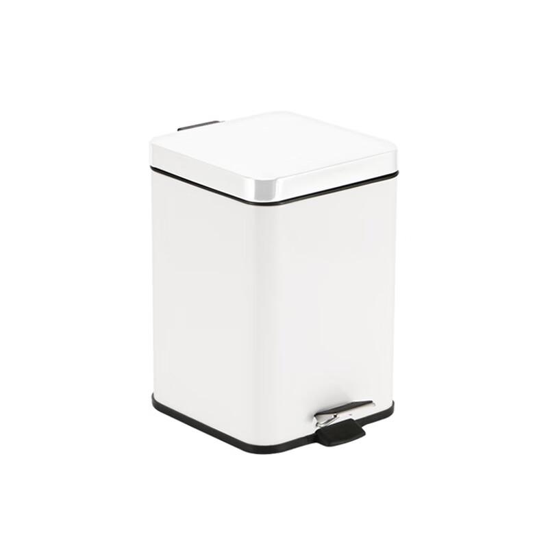 Stainless Steel Square Foot Pedal Trash Can