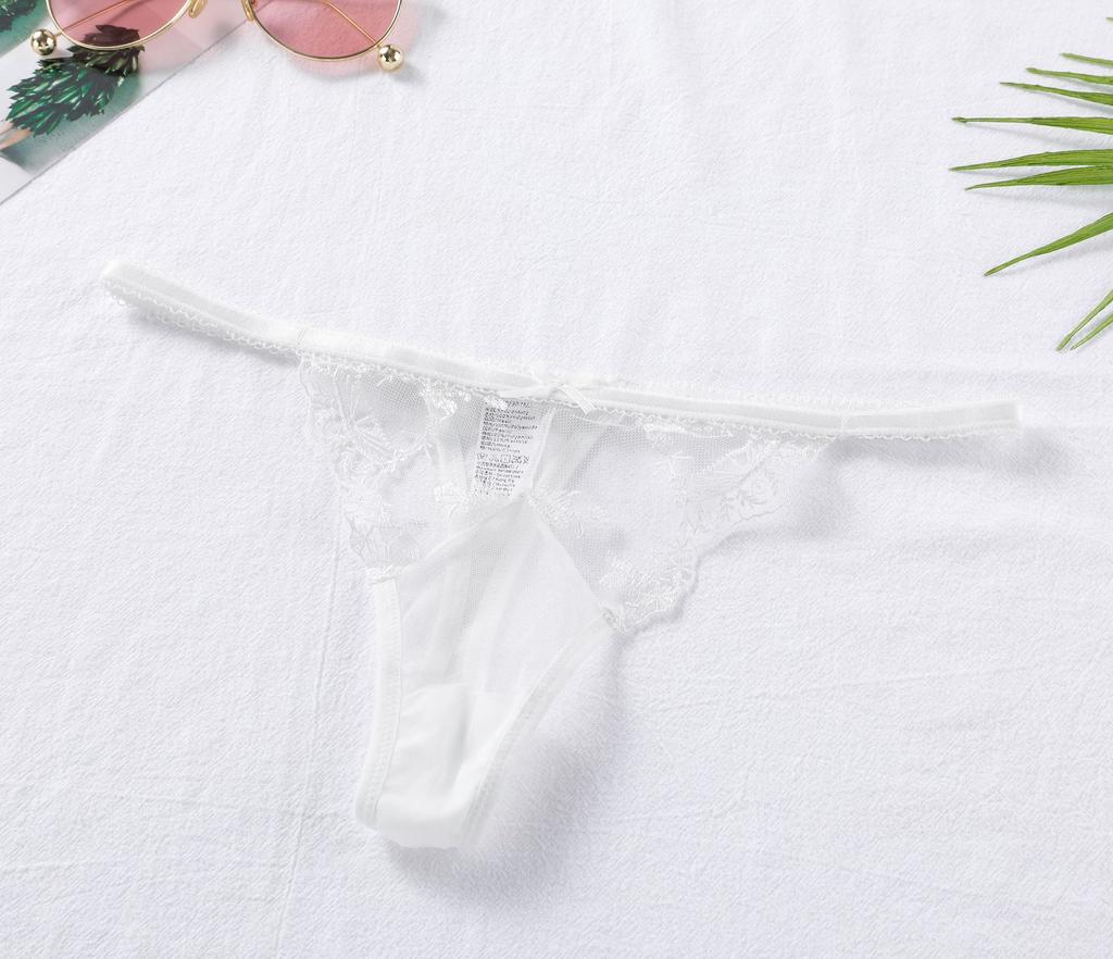 Clearance Sale Sexy Temptation Sex T-Pants Ultra-thin Embroidered Lace Thong Breathable Large Size Low Waist Panties Women