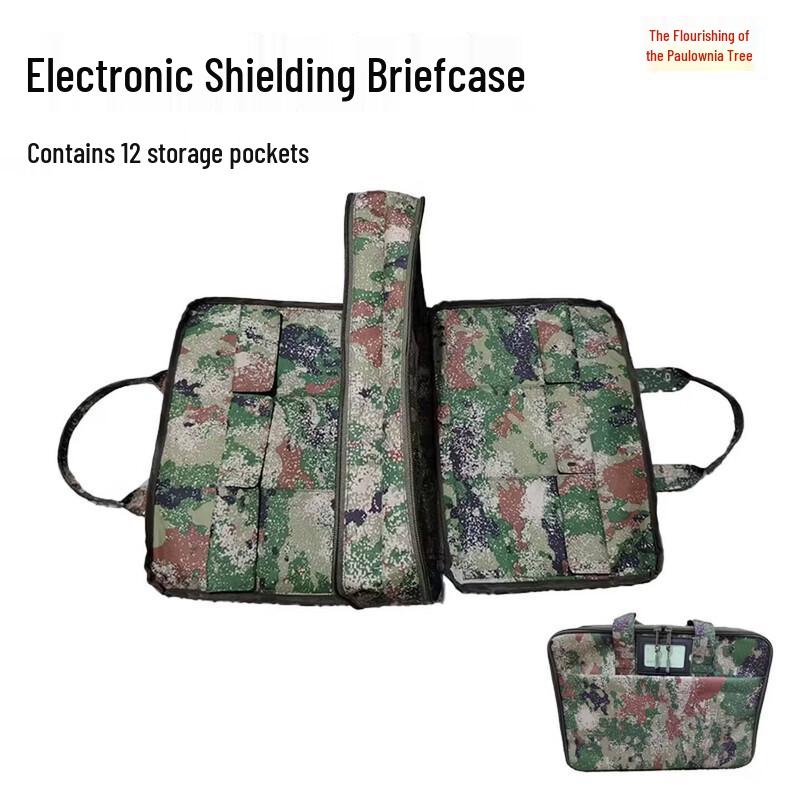 Electronic Shielding Briefcase with 12 Inner Pouches