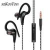 3.5mm Ear Hanging Sport Earphone 1.25m Ear Hook Wired Headphone For iPhone Smartphone In-Ear Waterproof Headsets With Microphone