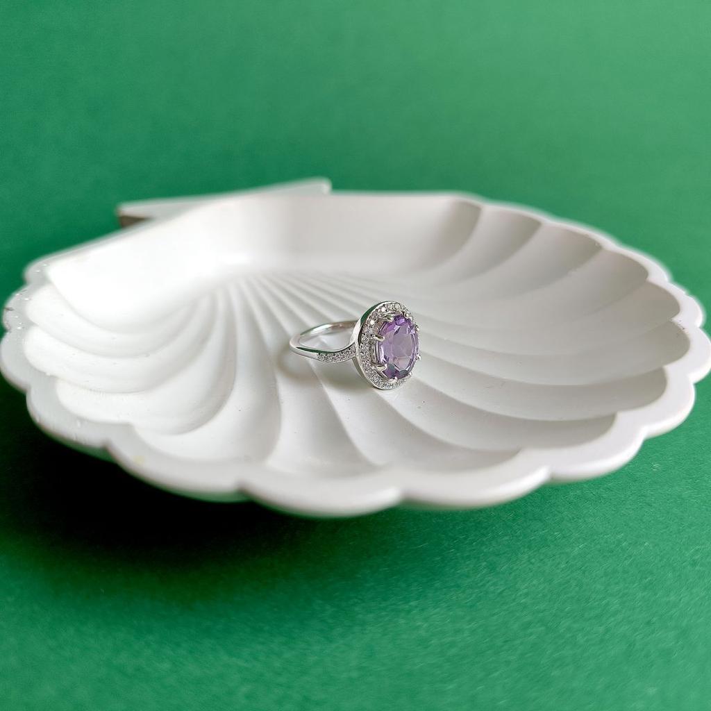 Silver Ring with Natural Amethyst 2.627ct, Product Weight 3.64 G (2163312)