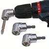 Heavy-Duty Right Angle Drill Driver Attachment - 105-Degree Quick-Change Screwdriver Adapter with Magnetic Bit Socket
