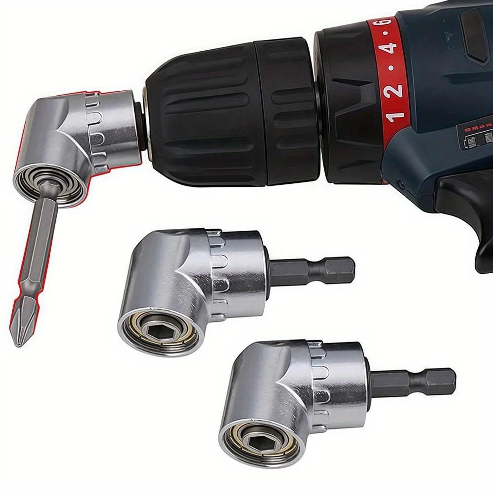 Heavy-Duty Right Angle Drill Driver Attachment - 105-Degree Quick-Change Screwdriver Adapter with Magnetic Bit Socket