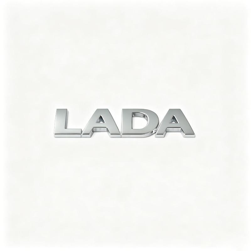 Adesivo metallico 3D tridimensionale personalizzato LADA per auto, adesivo con lettera per coda