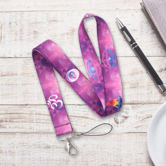 Lanyard Rope Double-sided Printed Delicate Patterns Wear-resistant Non-fading Fine Workmanship Hanging Items Portable Geometric Pattern