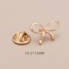 High-End No-Sew Clover Bow Brooch for Shirt Collars