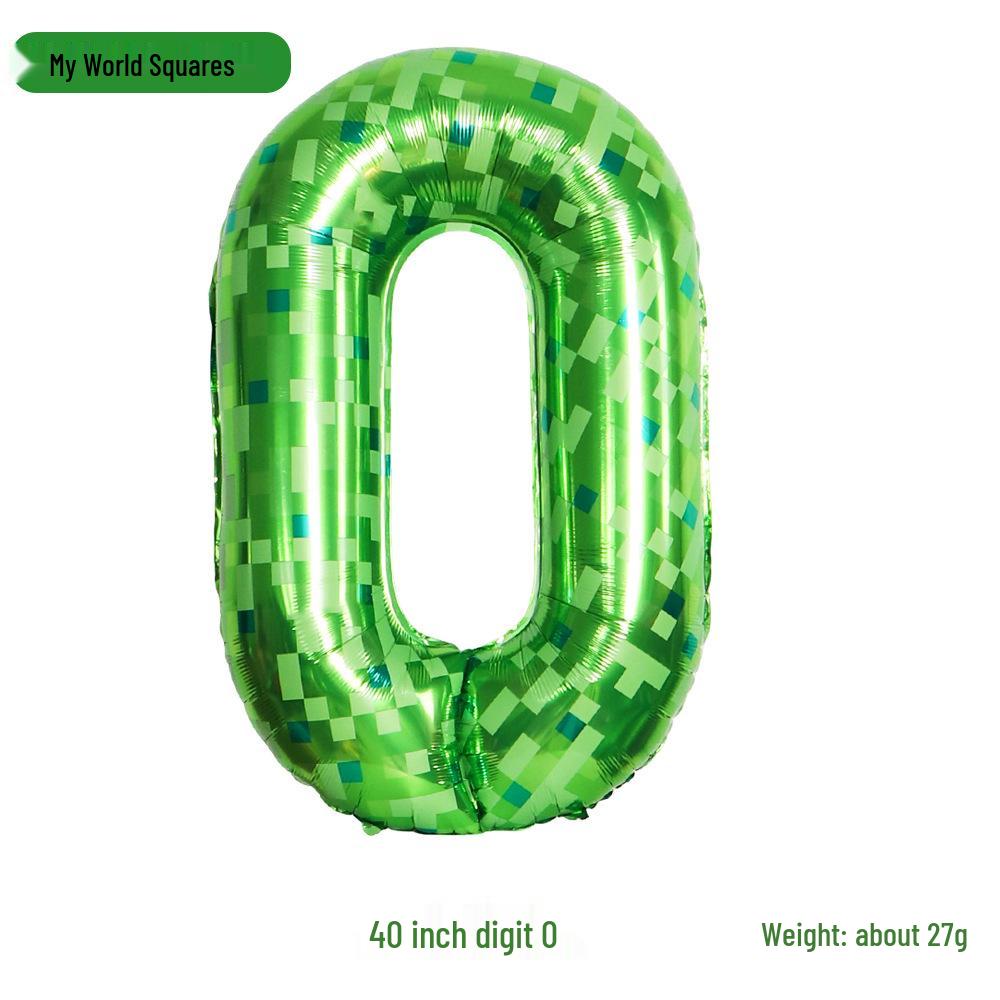 

40-дюймова Зелена Квадратна Кулька Minecraft для Прикраси Вечірки