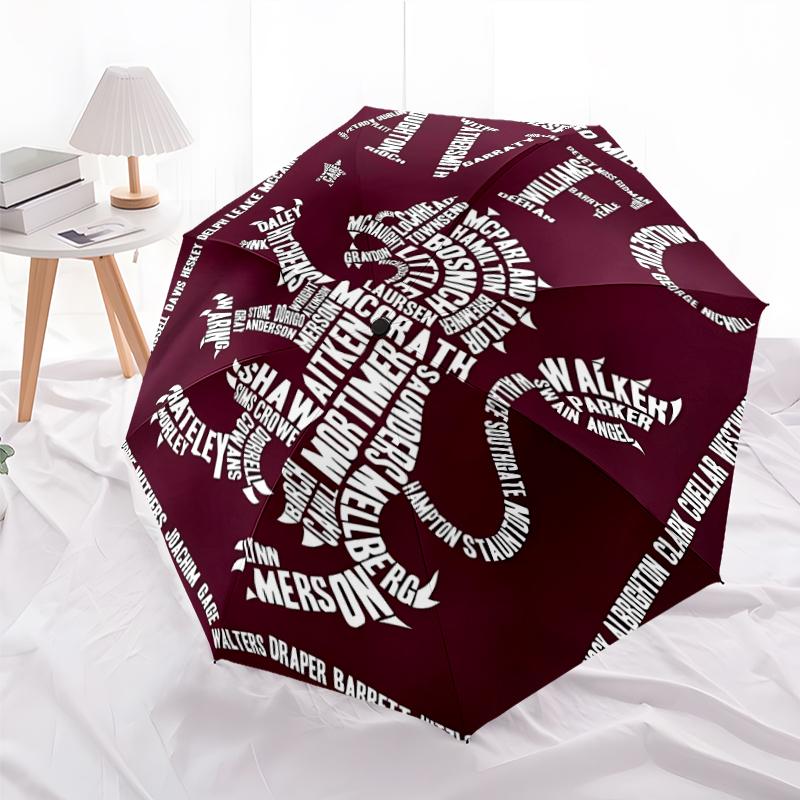 Printed Aston Villa FC logo Folding Umbrella,Outdoor,Leisure,And Travel Umbrella,Durable Umbrella Fabric,Birthday And Holiday Gift