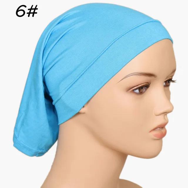 Muslim Underscarf Turban Hijab Ninja Inner Hat Women Chemo Cap Hair Loss Cover Beanie Bonnet Headwear Stretch Head Scarf Wrap