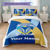 Warrington Wolves FC Custom Name Text Bedding Set 1 Duvet Cover+2 Pillowcases Soccer Logo Personalized Gift For Special Occasion Bedroom Decor