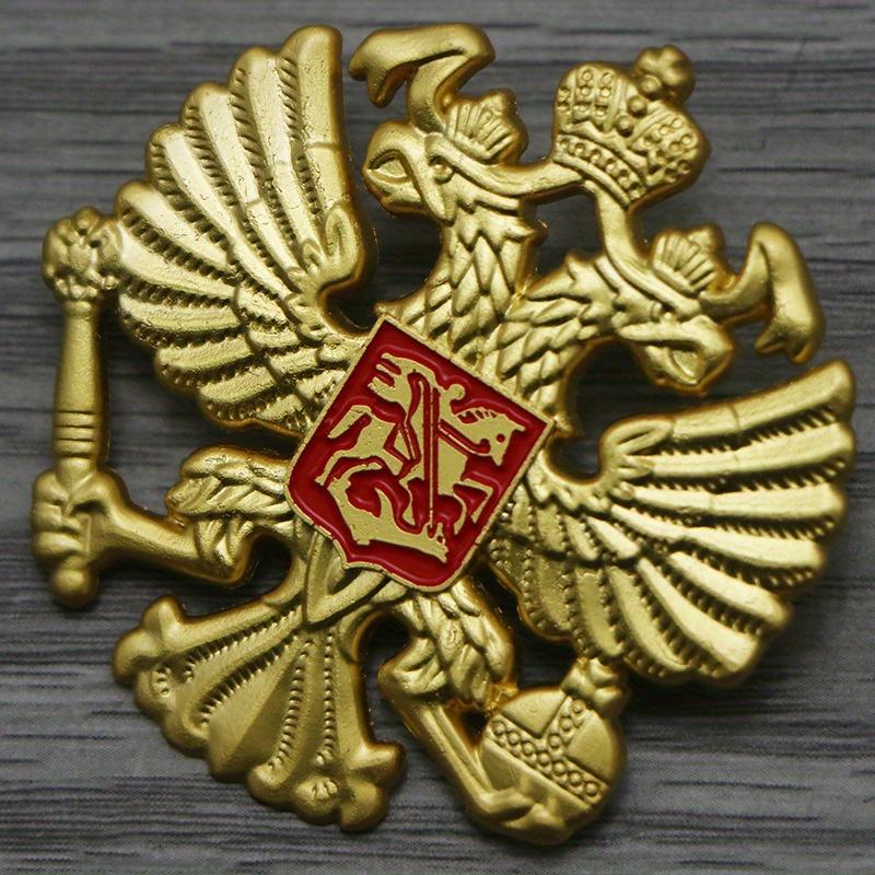 Ruský státní znak Dvouhlavý orel Brož Pin Replika Odznak pro Oblečení Batoh Doplněk