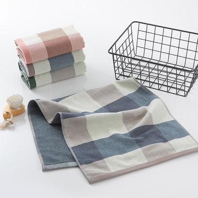 High-Quality Double-Sided Pure Cotton Gauze Face Towel - Absorbent Grid Design