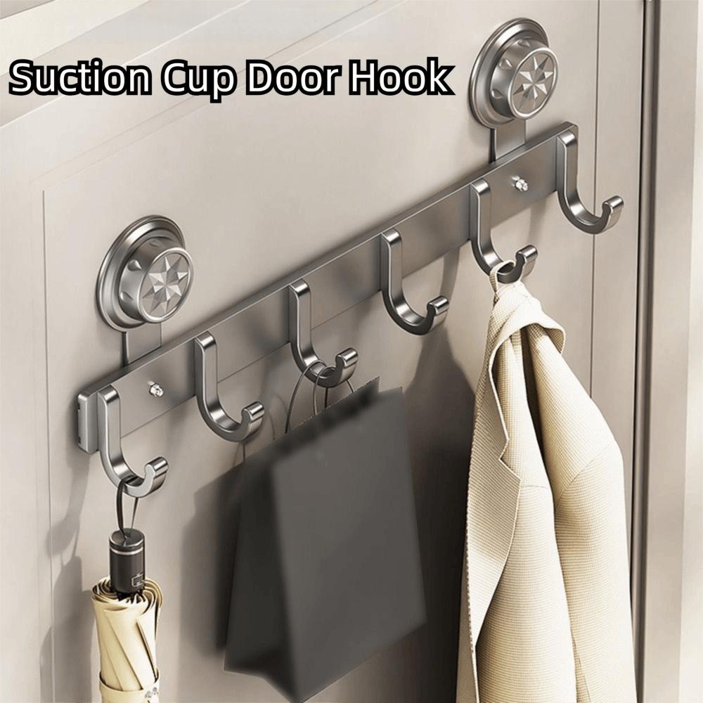 Waterproof Bathroom Towel Rack 4/5/6/7/8 Hook Hanging Coat Holder Suction Cup Door Hook  Clothes