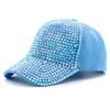 Neue Frauen Diamant Inlay Kappe Einfache Plain Baseball Kappe Weibliche Einstellbar Casual Outdoor Streetwear Fashion Hut
