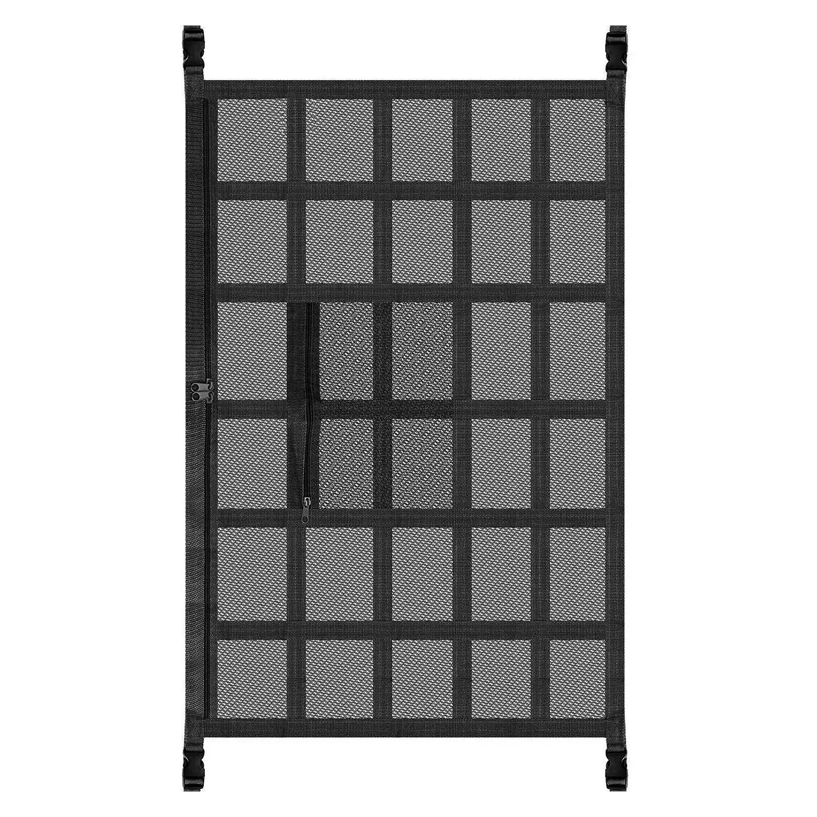 

Сетка для хранения на потолке автомобиля, сетка для багажника с застежкой-молнией, универсальная регулируемая сетка для багажника автомобиля, карман для хранения мелочей, органайзер F5V1