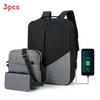 Mens Travel Backpack With Usb Charging And Water Resistant Oxford Fabric For Business Commuting