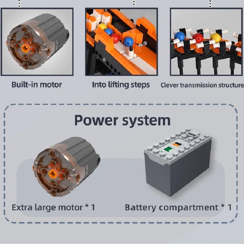 MOULD KING 26008 Creative Construction Toys Harp Track with Ball Building Blocks MOC Bricks Educational Toys for Kids and Adults