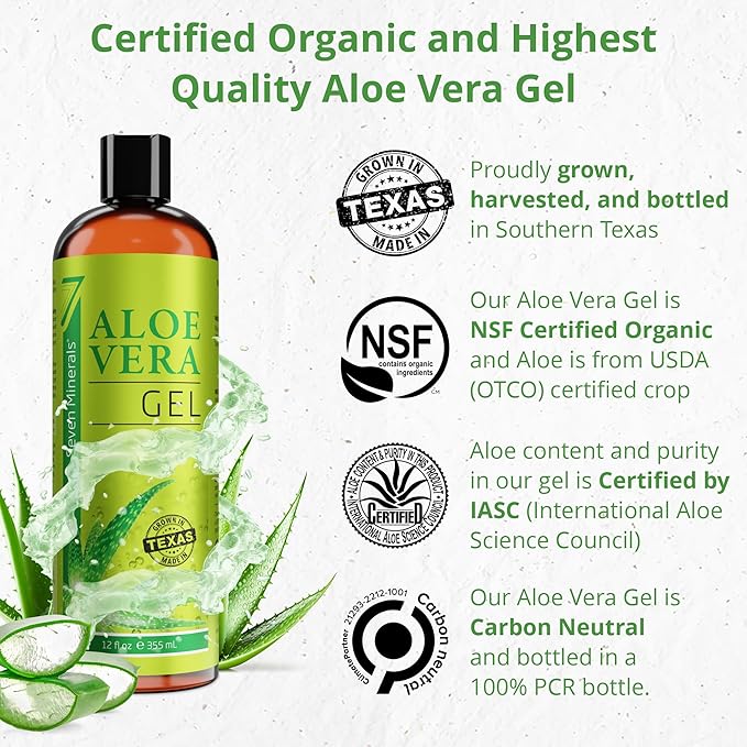 Seven Minerals Aloe Vera Gel, 12 fl oz (355 ml)
