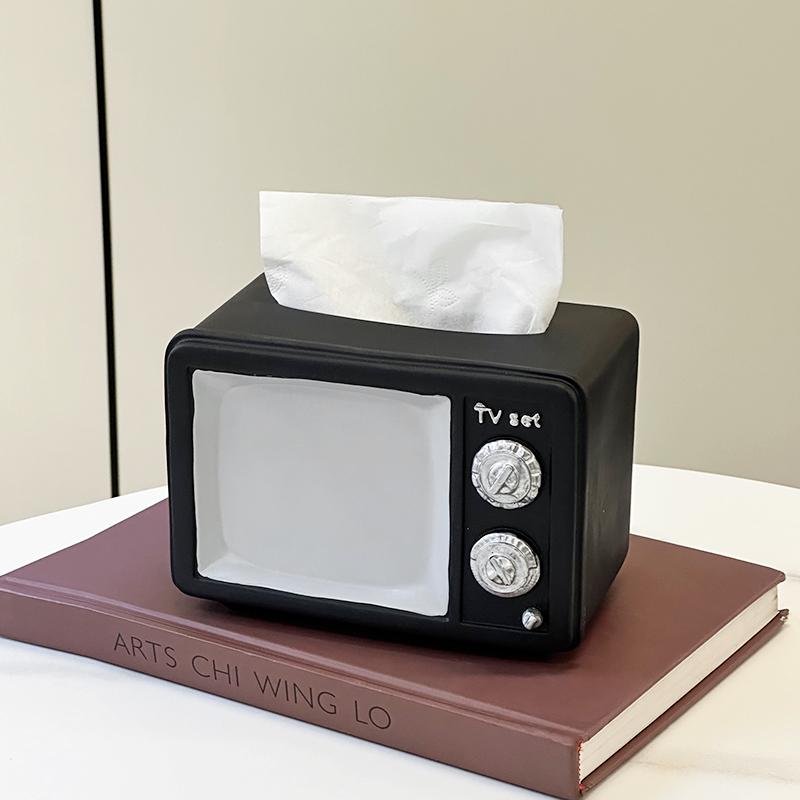 Creative Retro Vintage Radio Tissue Box Living Room Coffee Table Storage Box Household Napkins Paper Drawer Table Decoration