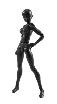 TAMASHII NATIONS S.H.Figuarts Body-chan (Solid Black Color Ver.) Approx. 135mm ABS&PVC Movable Figure