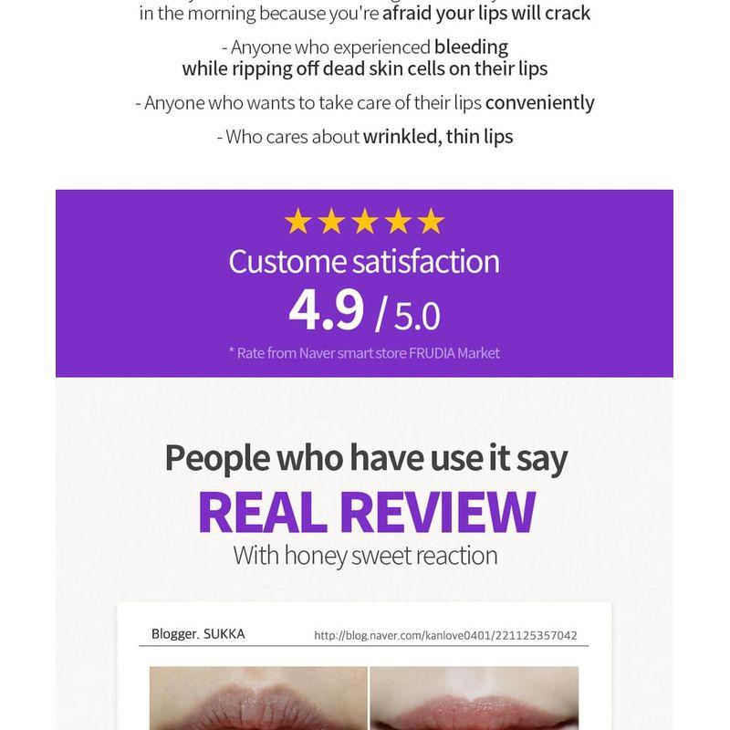 FRUDIA - Blueberry Hydrating Honey Lip Balm Tube