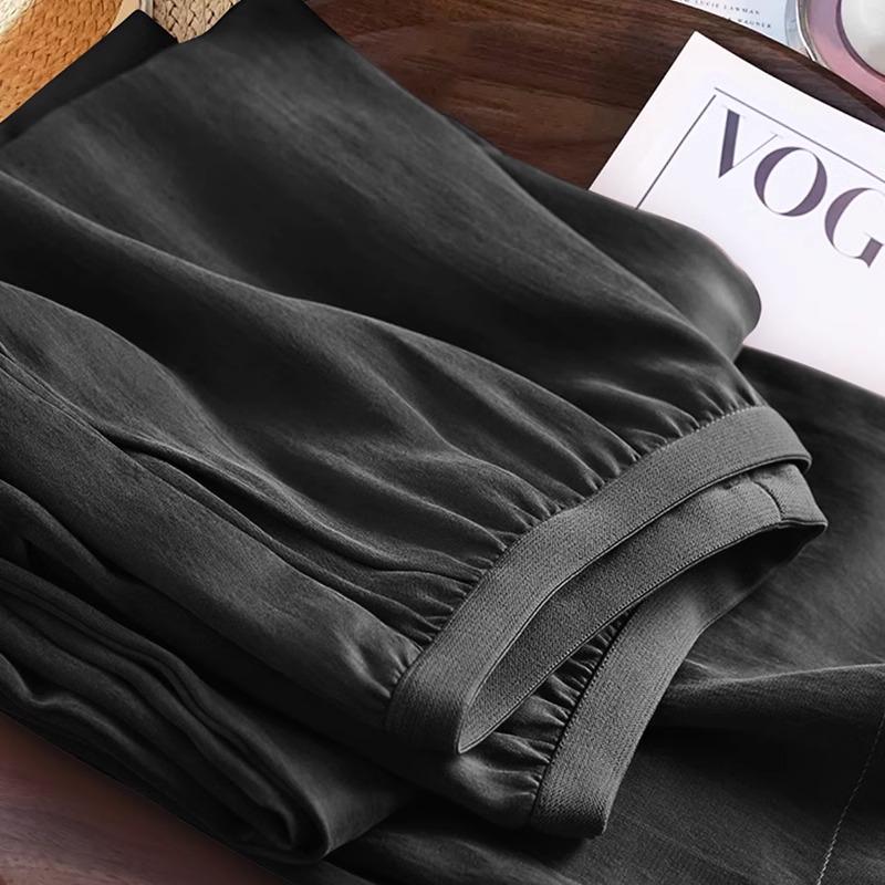 

2025 Фиолетовые Повседневные Брюки Прямого Кроя С Завышенной Талией Свободного Покроя 29 (115-125 jin)