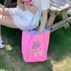 Fresh and versatile tote bag women's large-capacity cartoon printed armpit bag ins fashionable sweet trendy shoulder bag