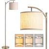 Retro Minimalist Fabric Floor Lamp - Dimmable Three-Color Lighting for Bedroom, Study, or Living Room