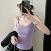Pure desire sexy pocket decorative suspenders knitted vest summer waist thin chic fashion commuter versatile top