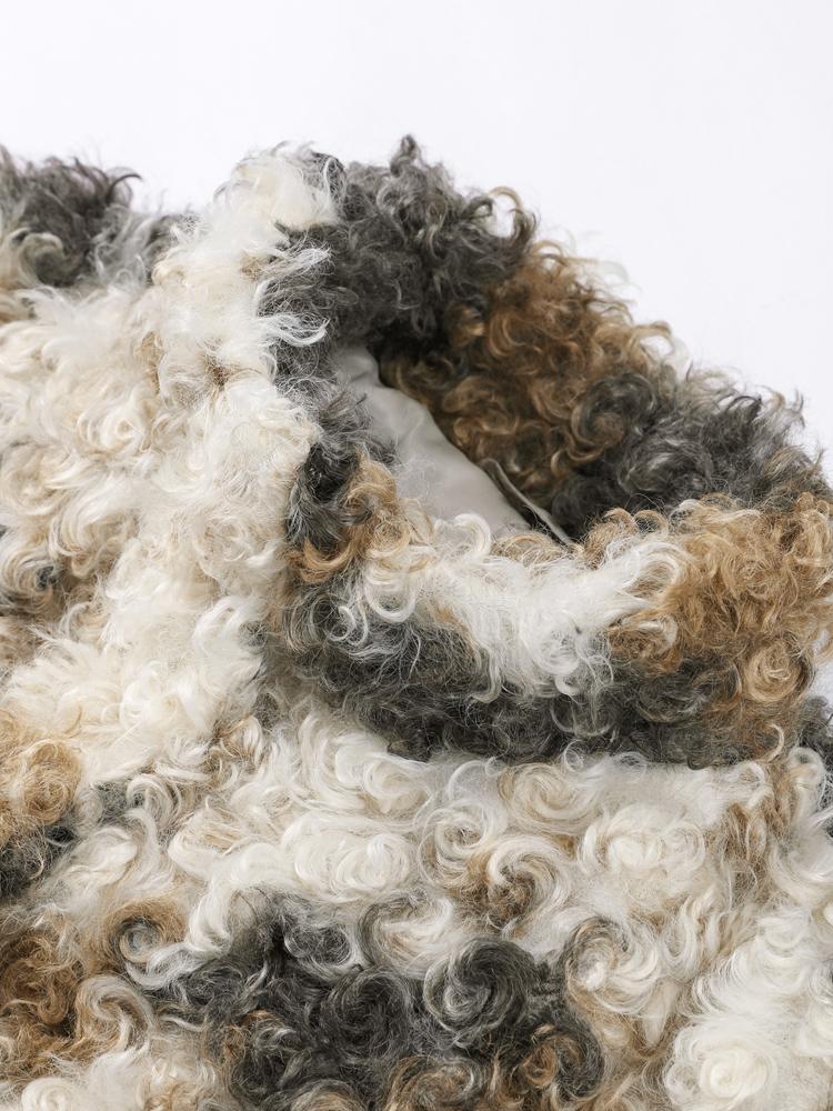 Dámská bunda z umělé jehněčí plyšové kožešiny, vícebarevná bunda z umělé kožešiny, módní ležérní dámský krátký kožíšek, podzimní a zimní nové topy