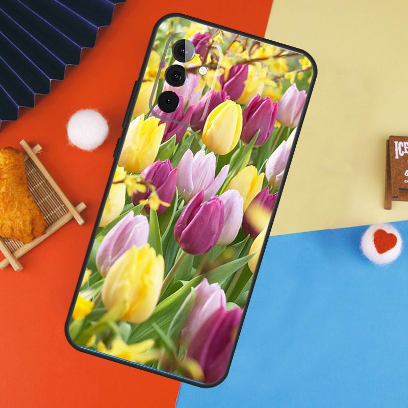 Tulip Flower Colorful For Samsung Galaxy A13 A23 A33 A53 A15 A25 A35 A55 A51 A71 A12 A32 A52 A14 A34 A54 Case