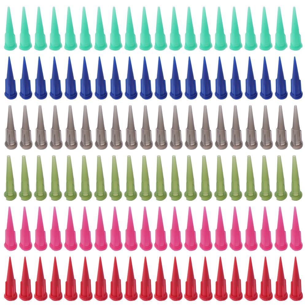 120 Stücke Kunststoff Flüssigkeit Dispenser Nadeln 6 Gemischte Größe Abgabe Füllen Nadel