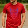 Neon Pink Purple Gradient Protogen Mechanical Furry Fursona T Shirt Unisex 100 Cotton Loose Fit Furry Fan Gift Tops Unisex Tees