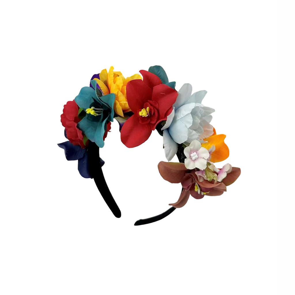 New European, American and Mexican wreath headband simulation orchid bride fashion vacation photo head buckle headgear