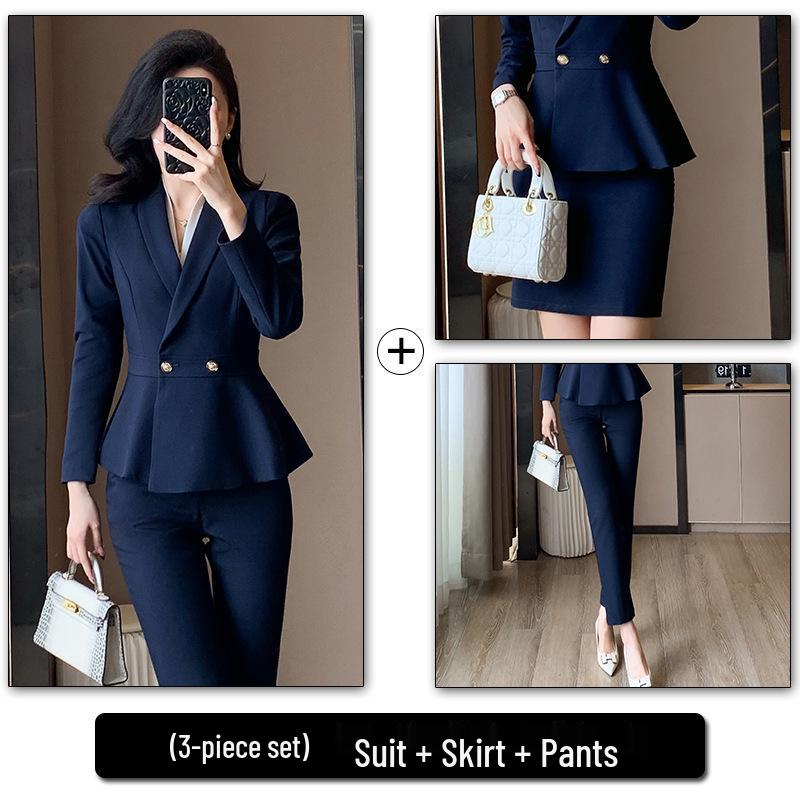 Women's High-End Professional Spring/Summer Suit for Office, Hotel, and Beauty Salon