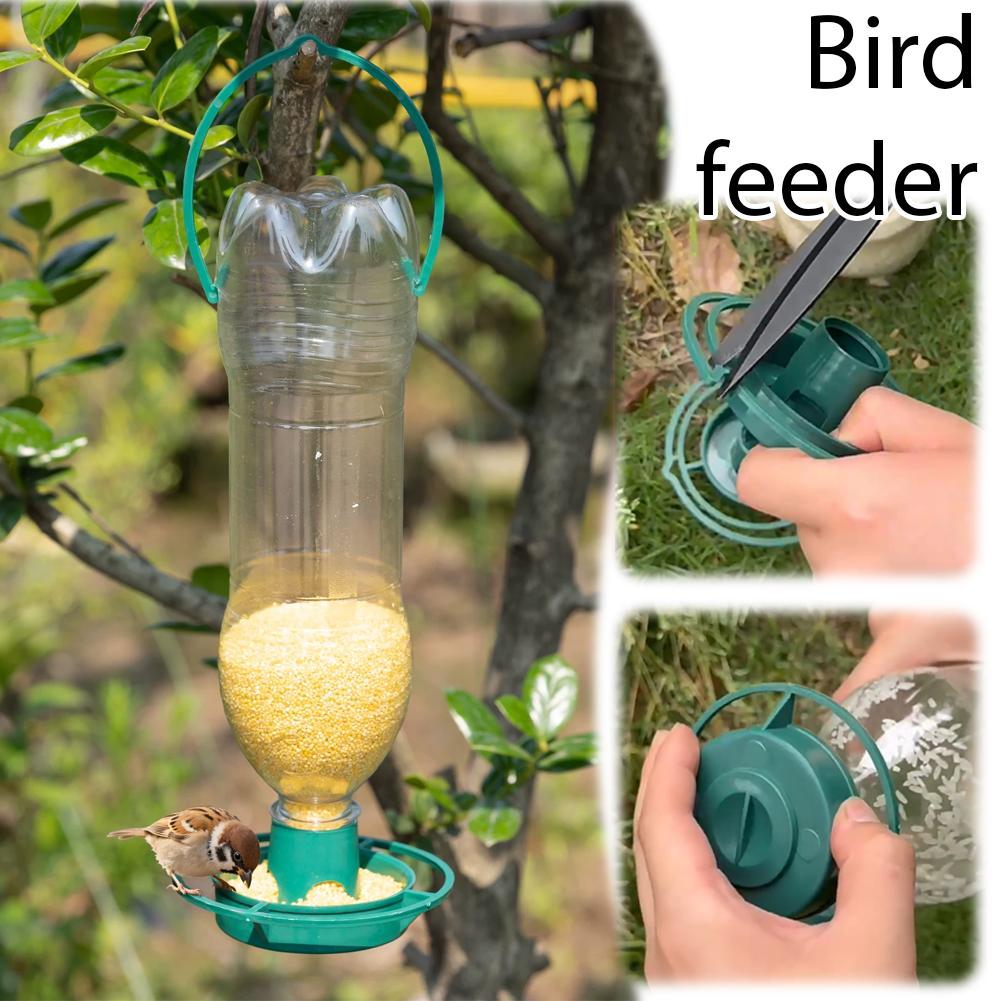 Outdoor Bird Feeder Hanging Plastic Hook Balcony Garden Birds Parrot Balcony Feeding Feeder Bird Garden Accessories V1Y0