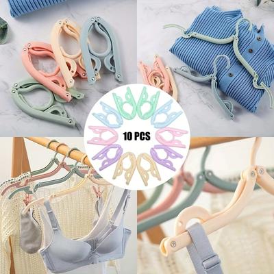 10pcs Portable Folding Travel Hangers - Space-Saving Clothes Drying Racks,Ideal for Cruise & Travel Essentials