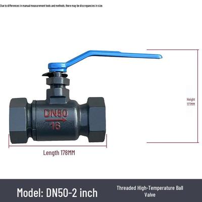 DN50 2-inch High-Temperature Threaded Ball Valve