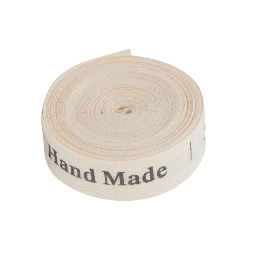 1pcs 1.5cm Width Gift Packaging Ribbon Embroidered Handmade Fonts Ribbon Cotton Ribbon DIY Crafts