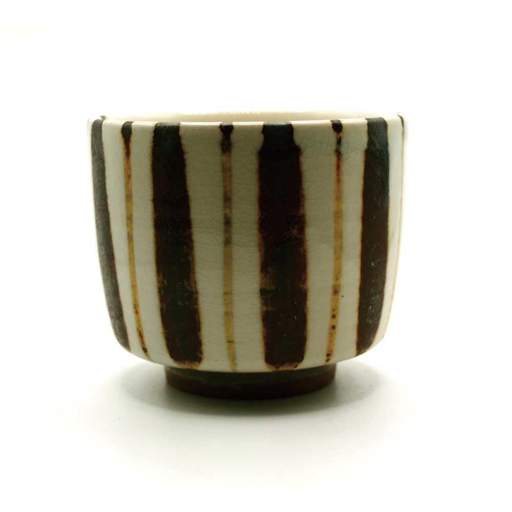 Tea Picture Powder Karatsu Sangen Straw Straw Shigetoshi Set of 5 Utensils, Teacup, Ware, Kiln, Pattern, Nakazato,