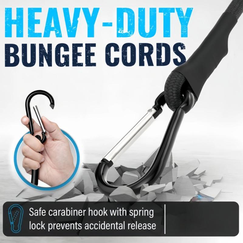 Outdoor Travel Luggage Packing Ropes Luggage Packing Ropes Elastic Tie Strap String Carabiner Hooks Motor Cycling Ropes