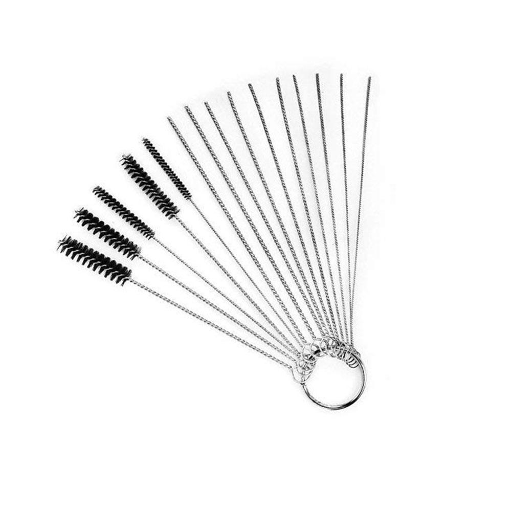 15 Pcs/set Nylon Brushes Set for Drinking Straws / Glasses / Keyboards / Jewelry Cleaning Brushes Clean Tools