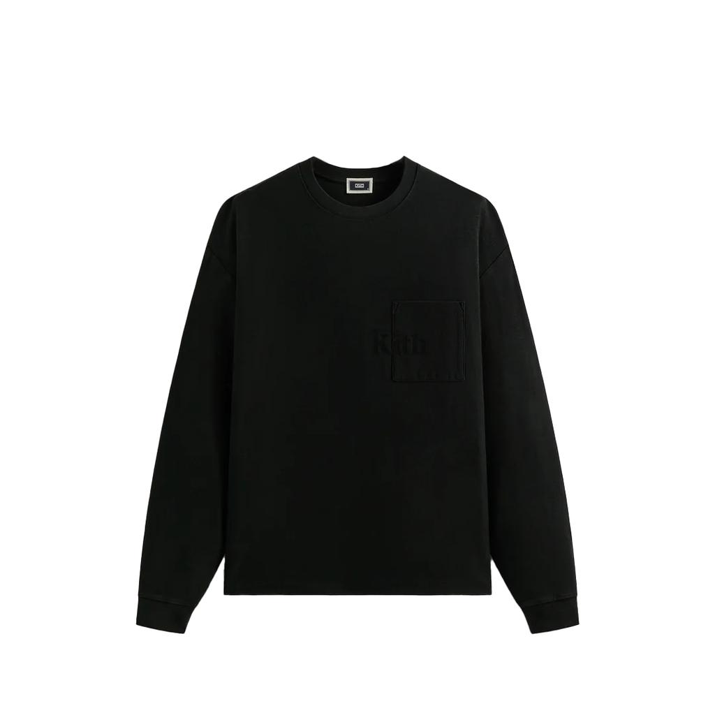 Kith Long-Sleeve Quinn Tee Black Men Tops KHM032399-001