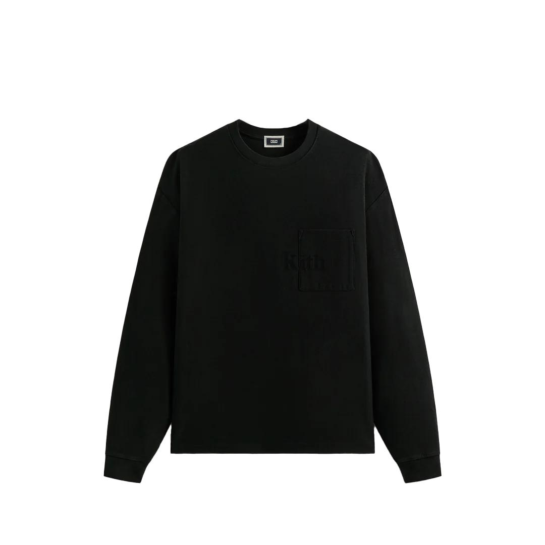 

Kith Мужской топ Quinn с длинным рукавом черный KHM032399-001 XS