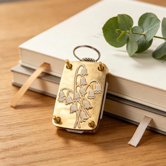 Mini Blomsterpresse Nøglering Metal Bærbar Mikroblomster Tørrepresse Sæt med 20 Papir Håndlavet Blomsterbevaringsværktøj til Vandreture
