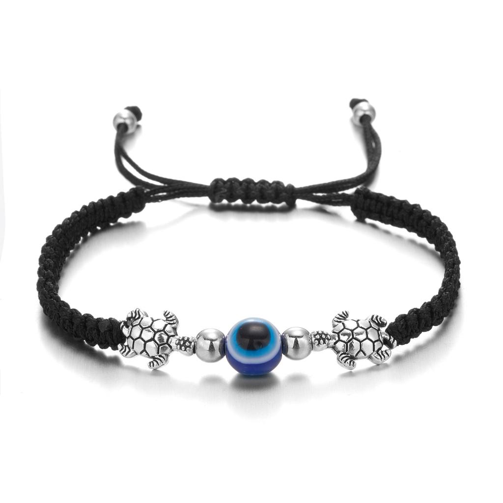 Turkish Blue Evil Eye Handmade Braided Red Black Rope Bracelet For Women Men Lucky Friendship Jewelry Adjustable Couple Bracelet