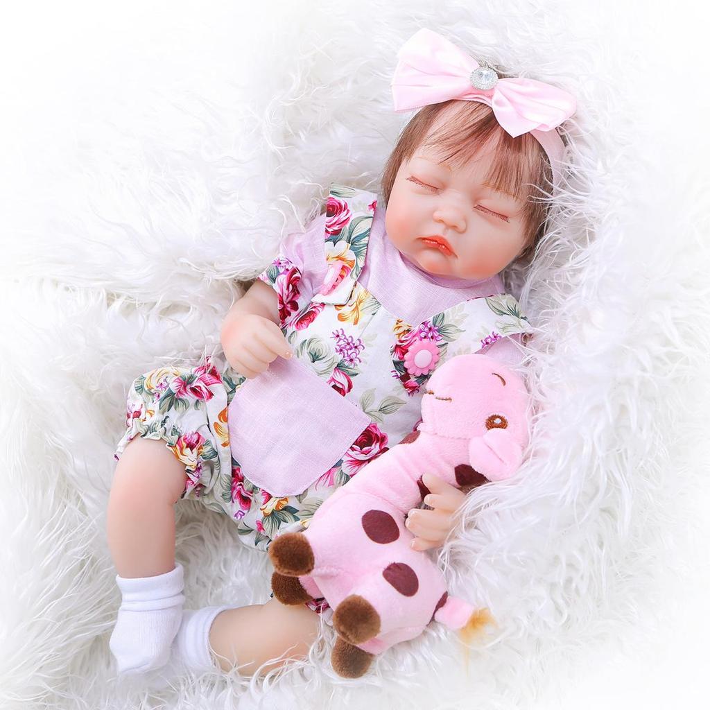 40cm NPK Soft Silicone Realistic Sleeping Baby Doll