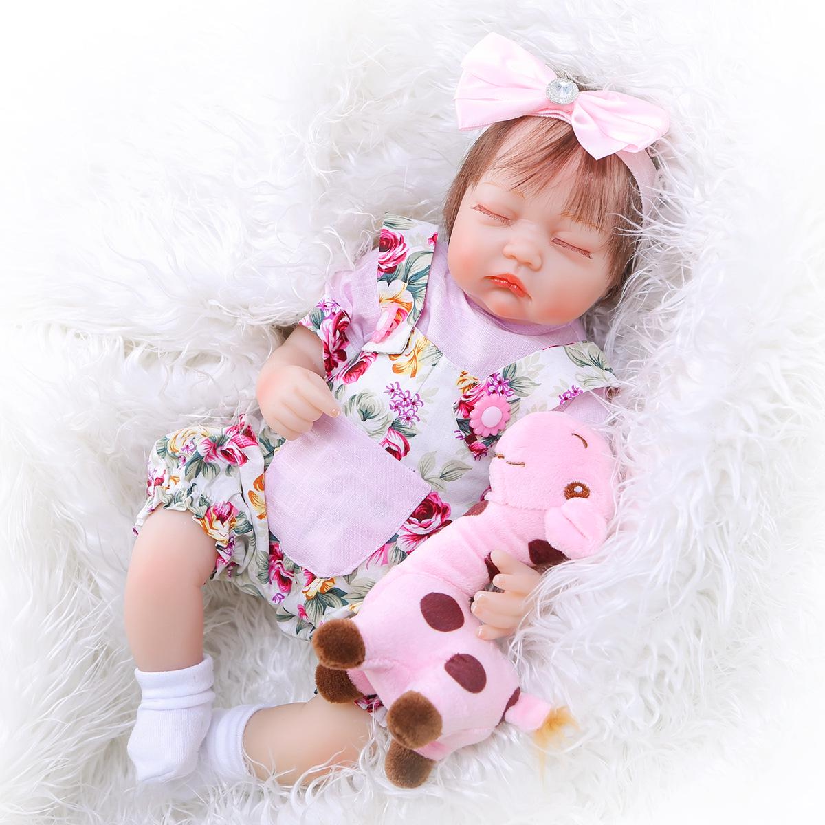 40cm NPK Soft Silicone Realistic Sleeping Baby Doll