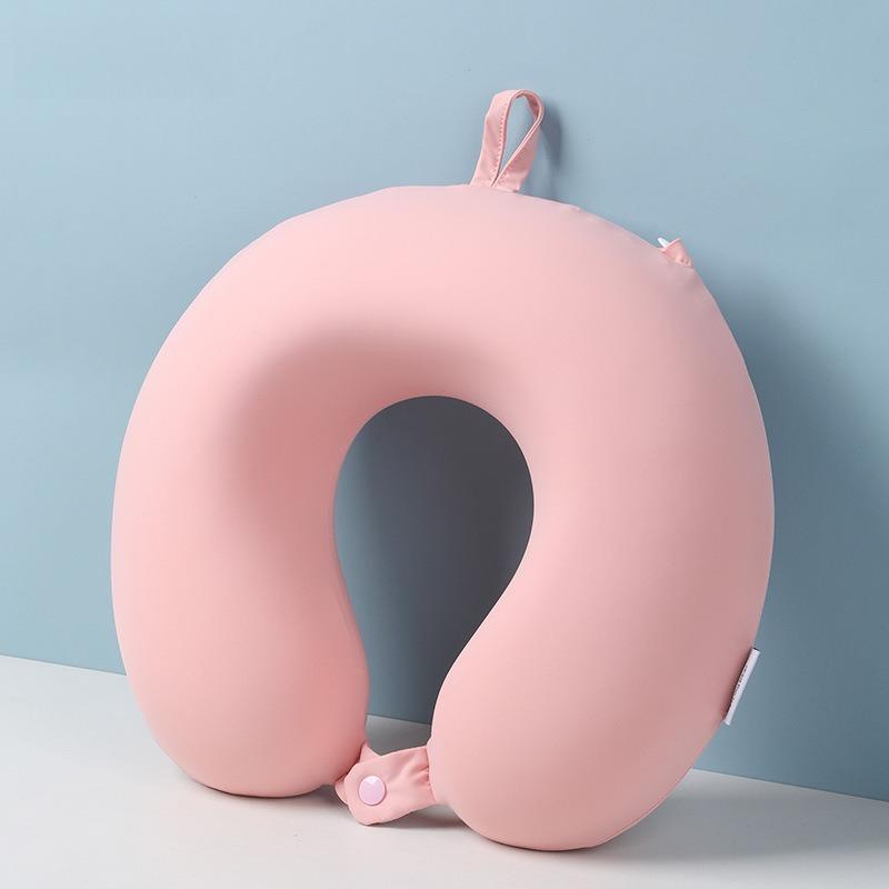Cooling U-shaped pillow, memory foam airplane pillow, portable and storable travel neck pillow, office nap neck support pillow