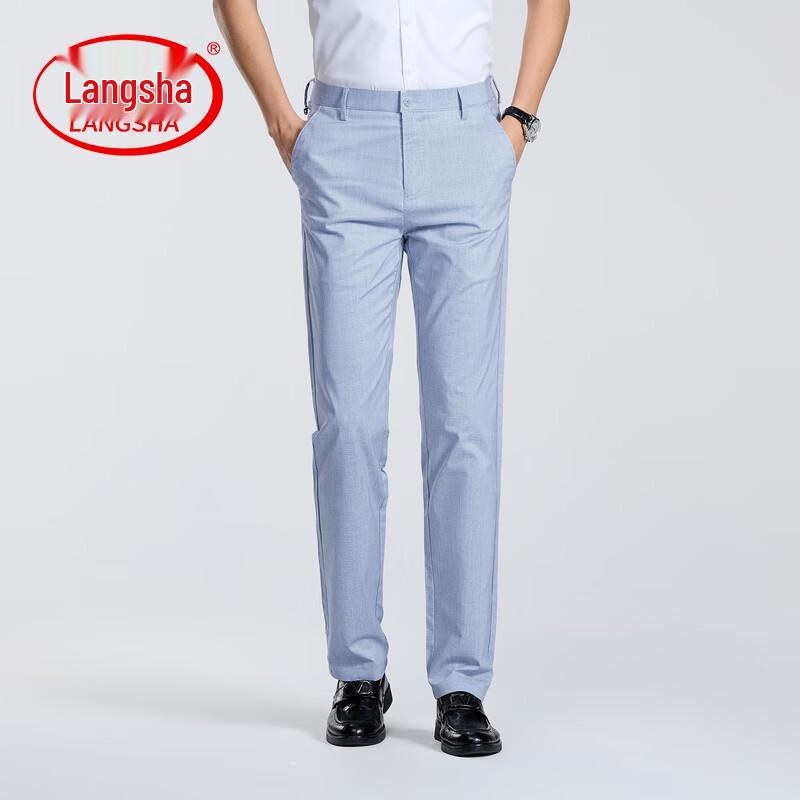 LangSha Men s Slim Fit Business Casual Trousers 38
